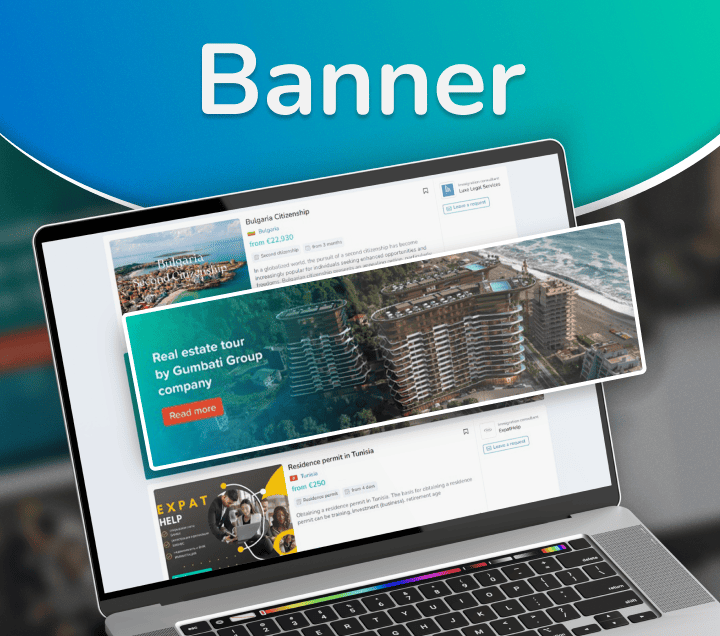 Banner on the platform
