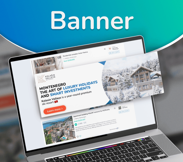 Banner on the platform