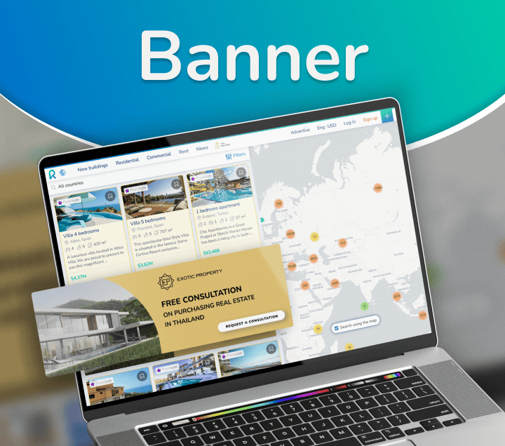 Banner on the platform